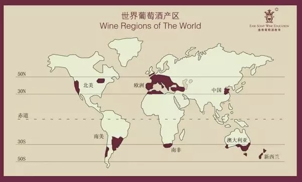 最齊全的世界葡萄酒產(chǎn)區(qū)地圖